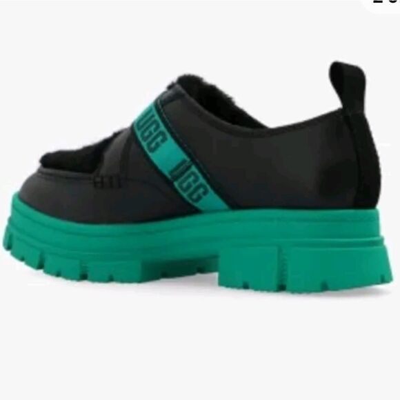 NEW UGG ASHTON SHOE PLUSH EMERALD GREEN WATERPROOF LEATHER SHOES S2 - Picture 11 of 16
